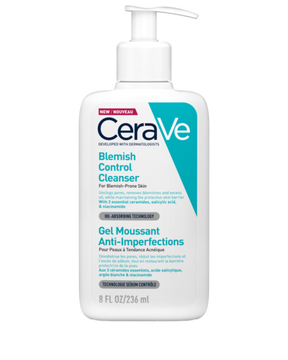 CeraVe Blemish Control Set - Cleansing Gel and Blemish Gel, 236 + 40 ml